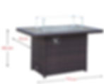 FIRE PIT TABLE LARGE DIMENSIONS