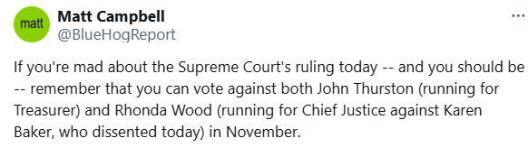 Arkansas vote for Karen Baker for Supreme Court Chief Justice