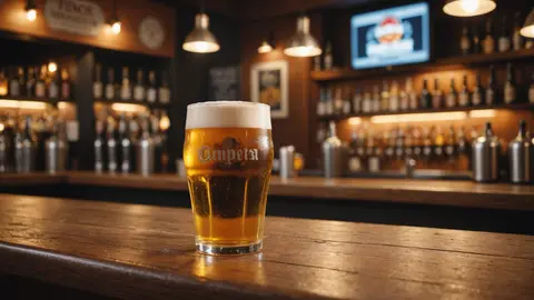 Charming bar atmosphere welcoming casual conversations