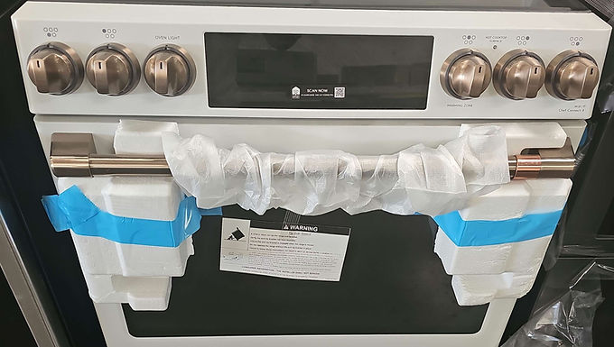 GE cafe ces700p4m2w2 30 in. 5.7 cu. ft. Smart Slide-In Electric Range in Matte White with True Convection, Air Fry