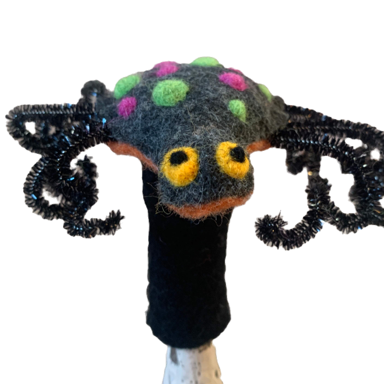 Thumbnail: spider felted finger puppet