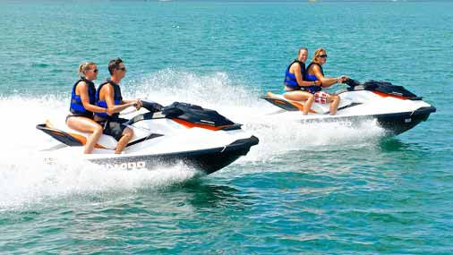 Jet skiing