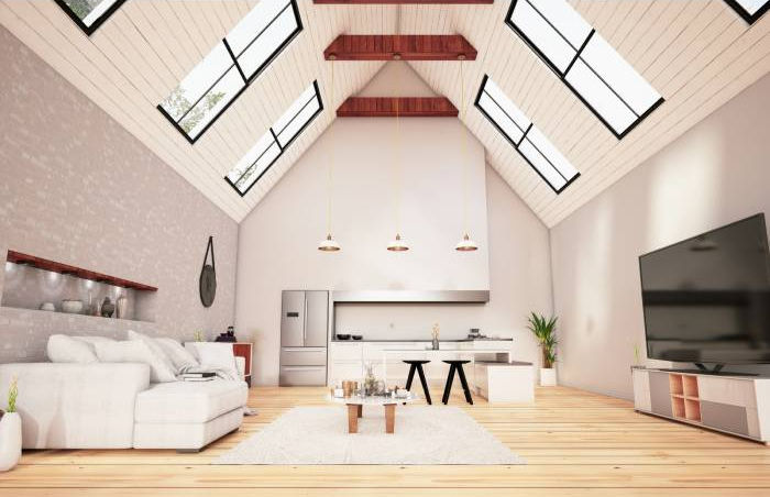 mezzanine modern house Quebec
