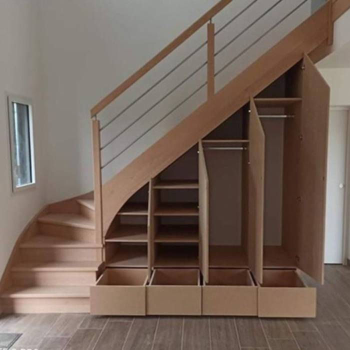 espace de rangement escalier