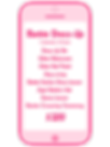 A pink and white phone featuring our barbie party package details