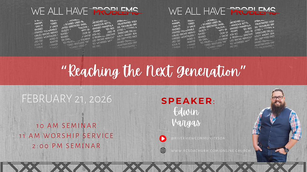 We All Have Hope: Reaching the Next Generation – Training & Seminar