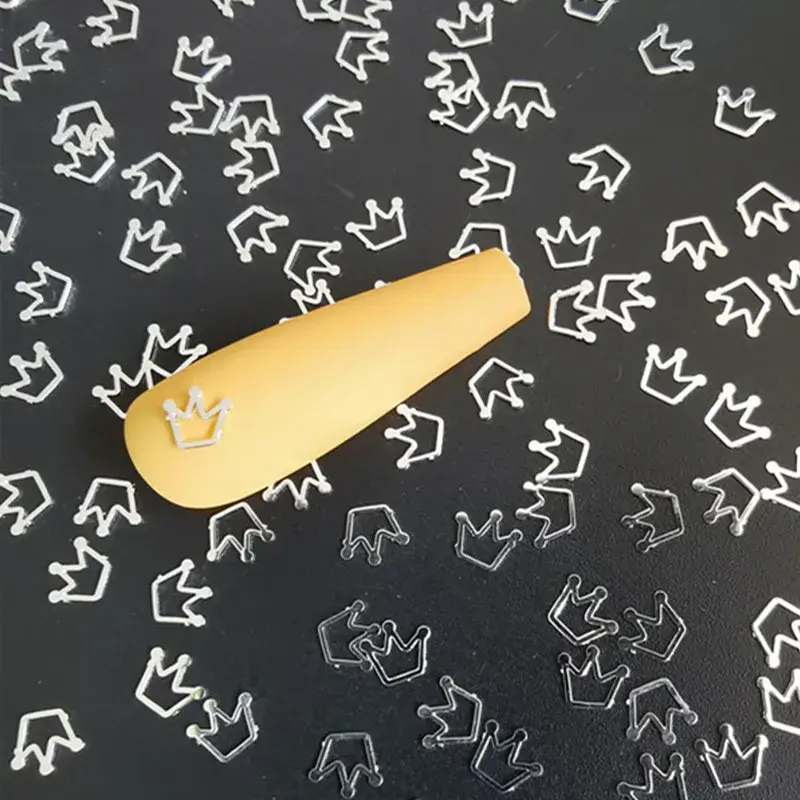 Thumbnail: 100Pcs/Lot Gold Metal Nail Decals Ultra-Thin Flakes