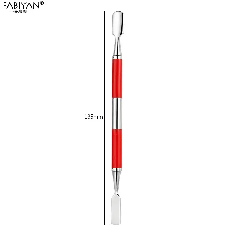 Thumbnail: Dual-Ended Stainless Steel Nail Art Cuticle Pusher Remover Finger Toe Dead Skin