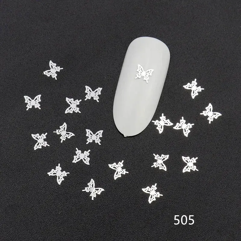 Thumbnail: 100Pcs/Lot Gold Metal Nail Decals Ultra-Thin Flakes