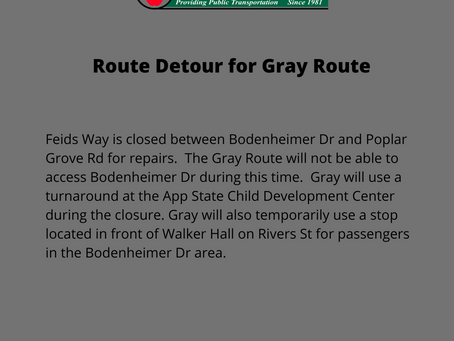 Gray Route Detour
