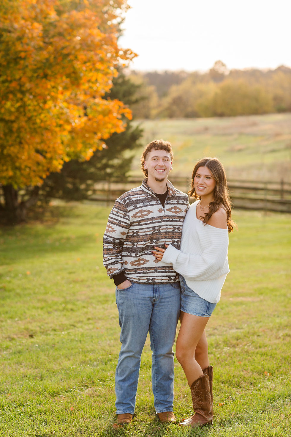 Fall foliage with couple.