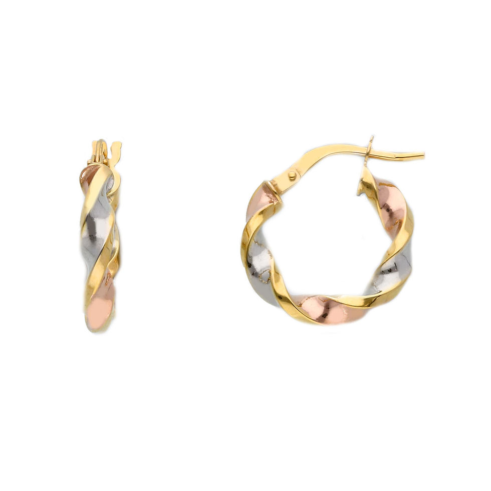 Raggi Orecchini Cerchio oro tre colori GW236744