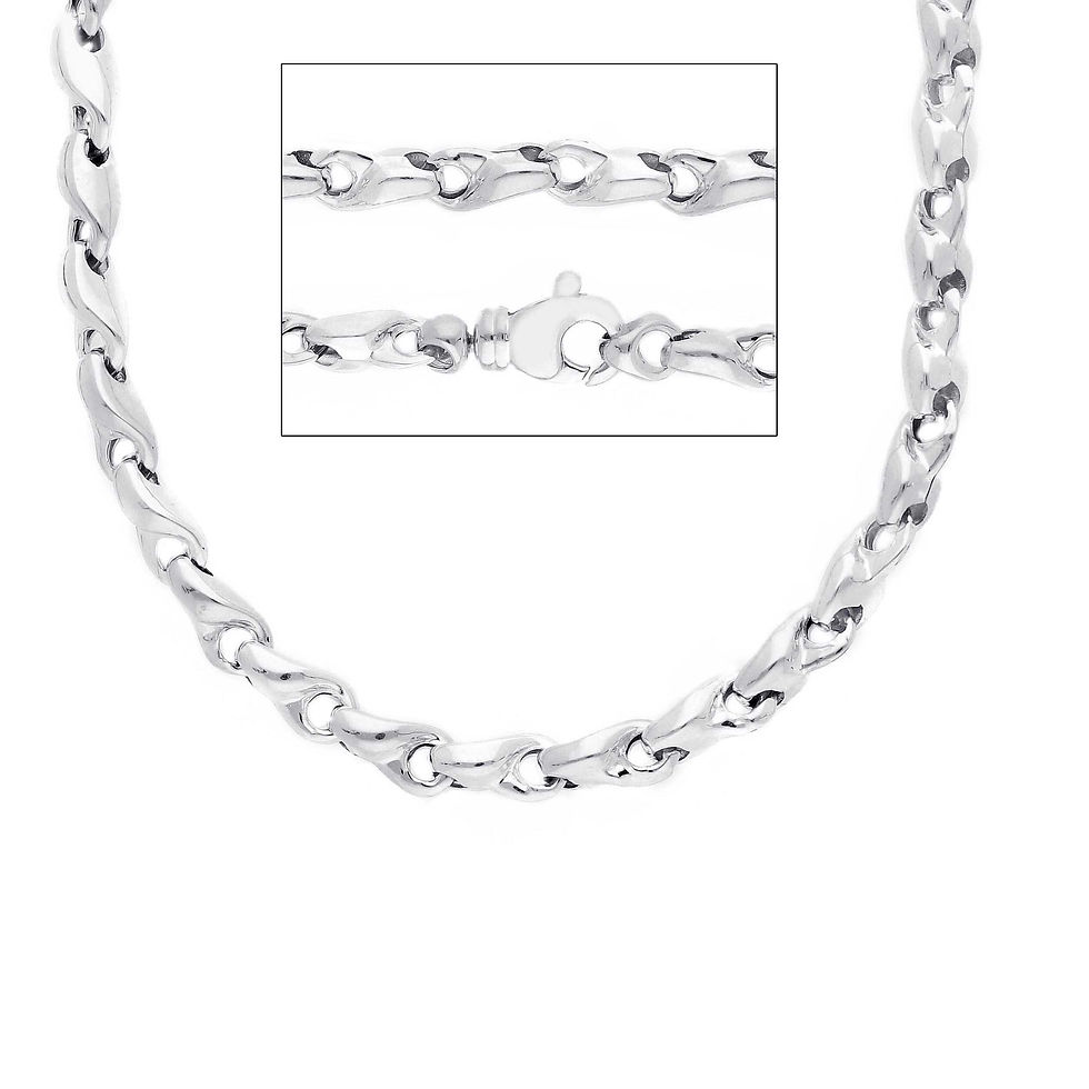 Raggi Collana Tubetti oro bianco GW9VIR049BB50