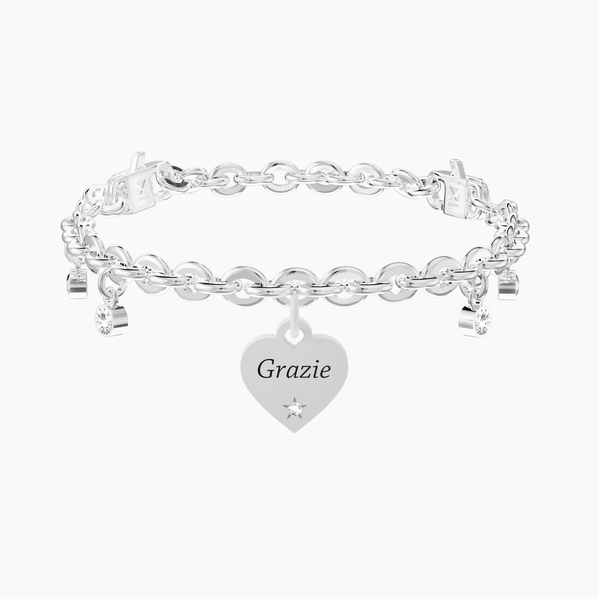 Kidult 732279 Bracciale regolabile Cuore | Grazie