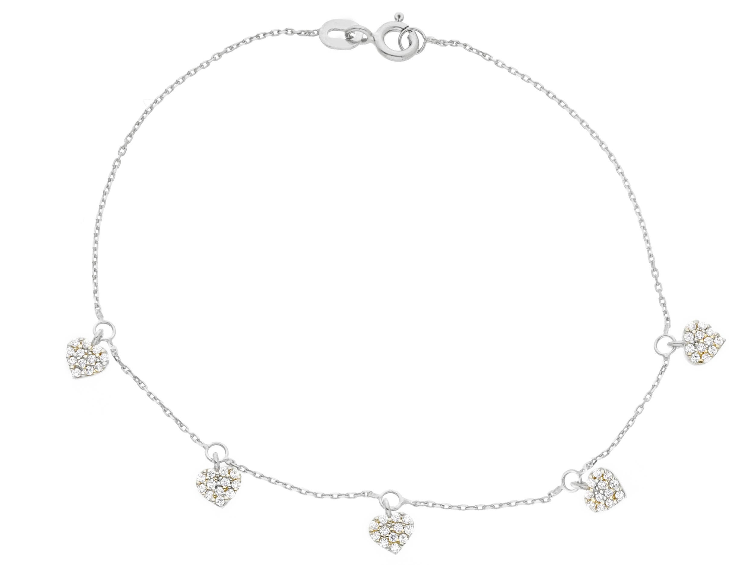 Raggi Bracciale Cuori oro bianco GW266068