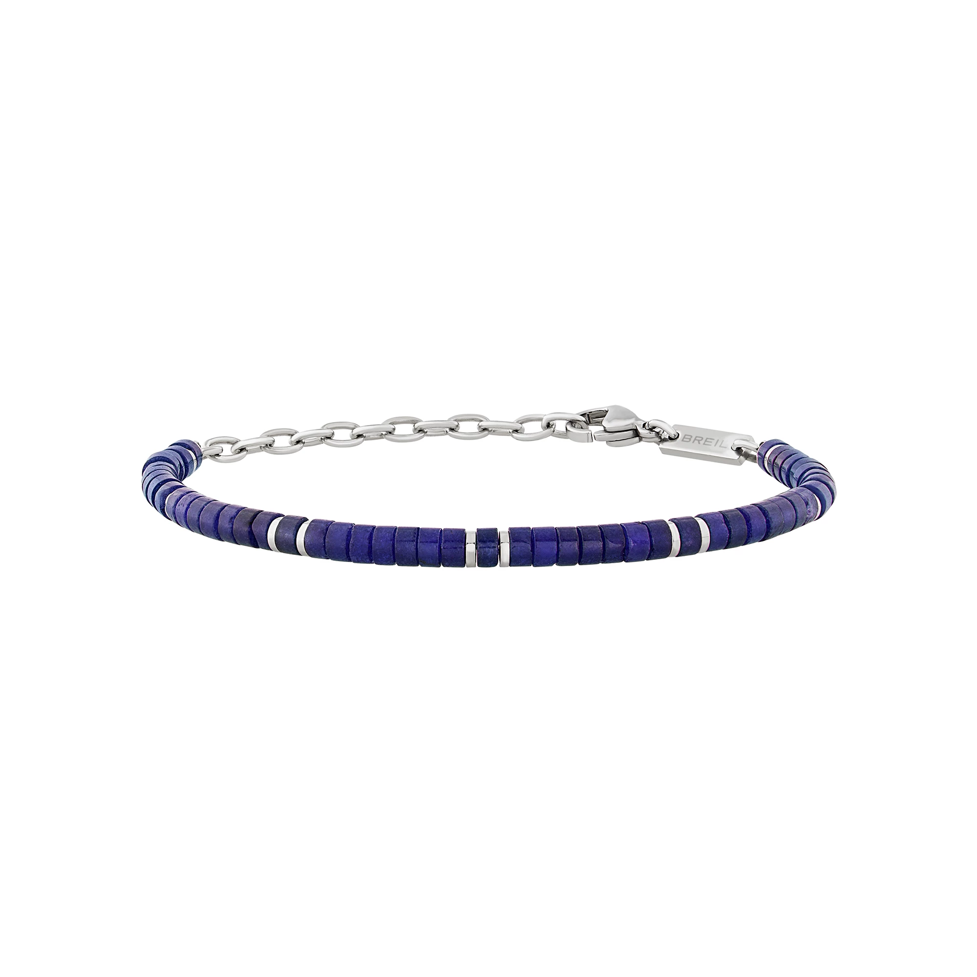 Thumbnail: Breil Bracciale Carvin in acciaio e pietre agata blu TJ3565