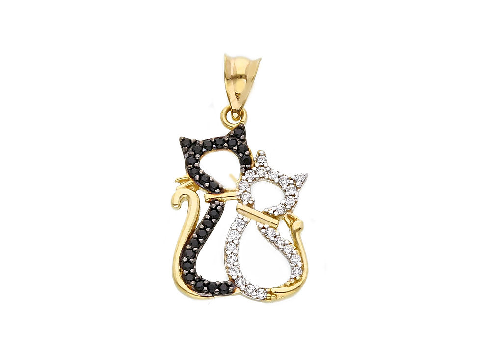 Raggi Ciondolo Gatti oro giallo GW263121