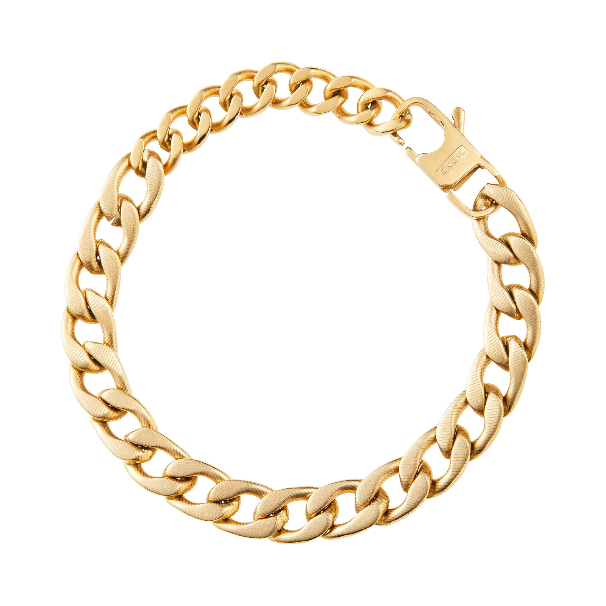 BREIL BLOCK CHAIN BRACCIALE IN ACCIAIO IP GOLD TJ3257