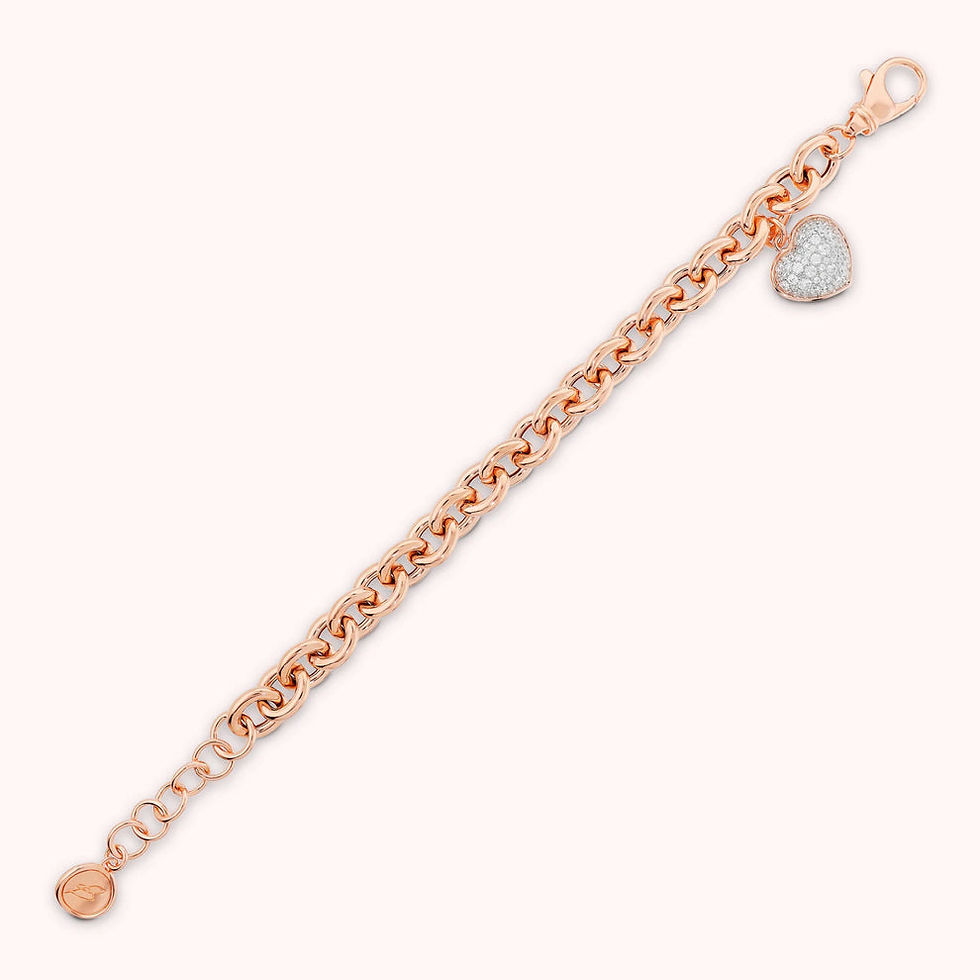 Thumbnail: Bronzallure Bracciale Ciondolo con Cuore Pavé Cubic Zirconia
M16946BBR.RG010180