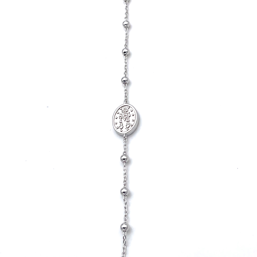 Miniatura: Raggi, Bracciale con Madonnina Miracolosa in argento 925/000 e cristalli