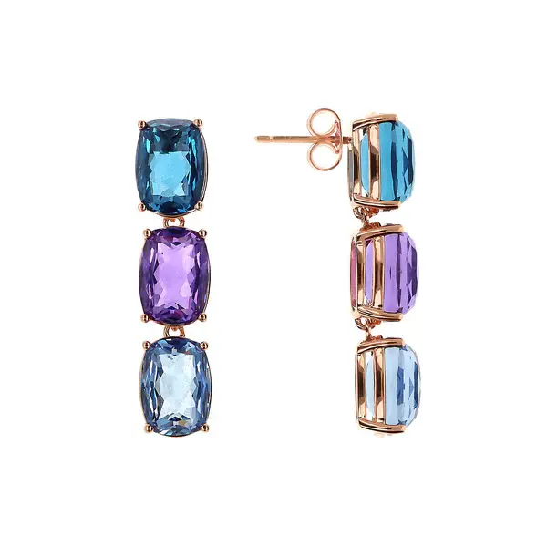 Miniatura: BRONZALLURE Orecchini Pendenti Trilogy con Prisma Gem Taglio Mosaico WSBZ02292.B
