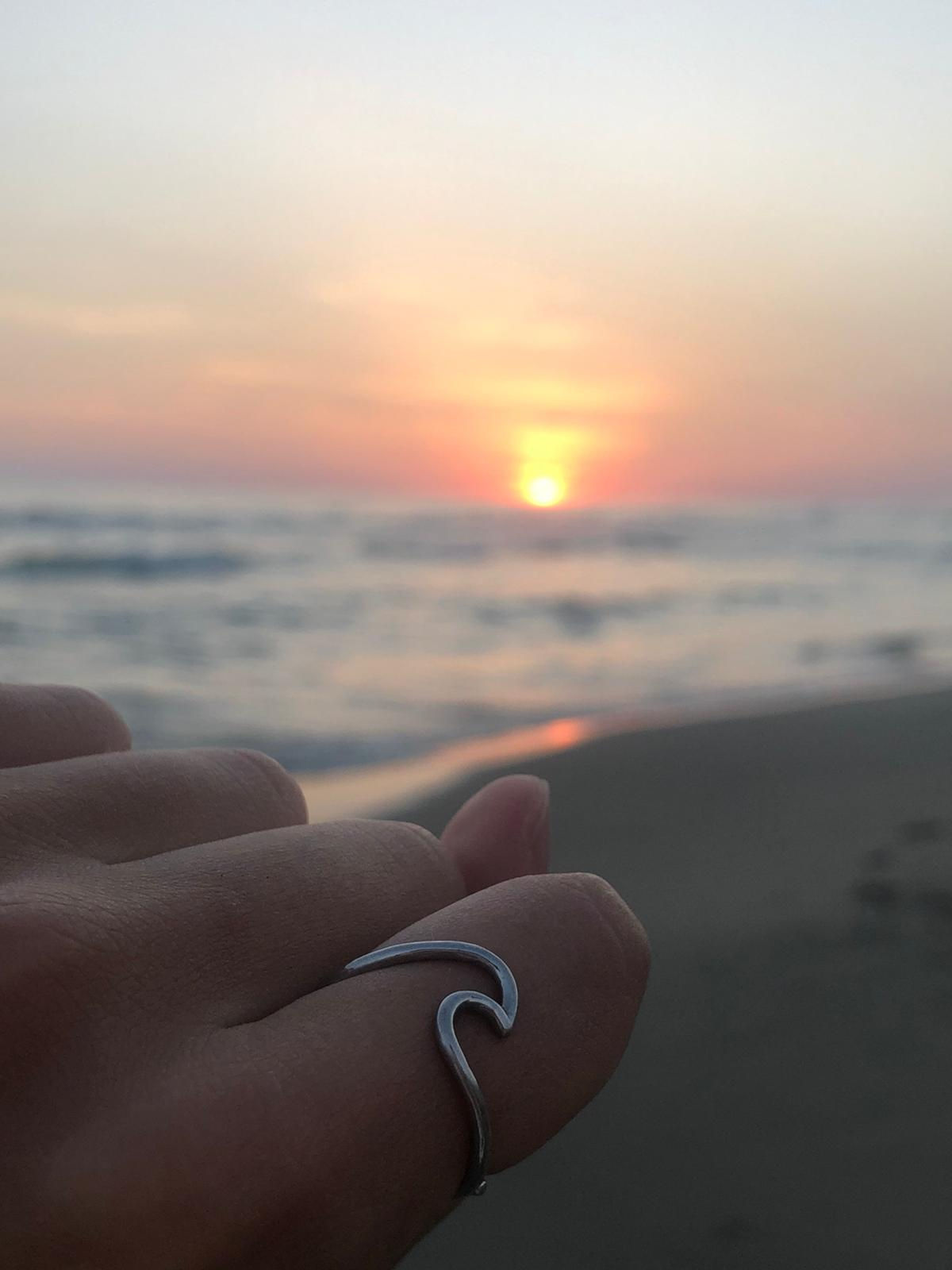 Raggi Anello Onda Piccola Argento