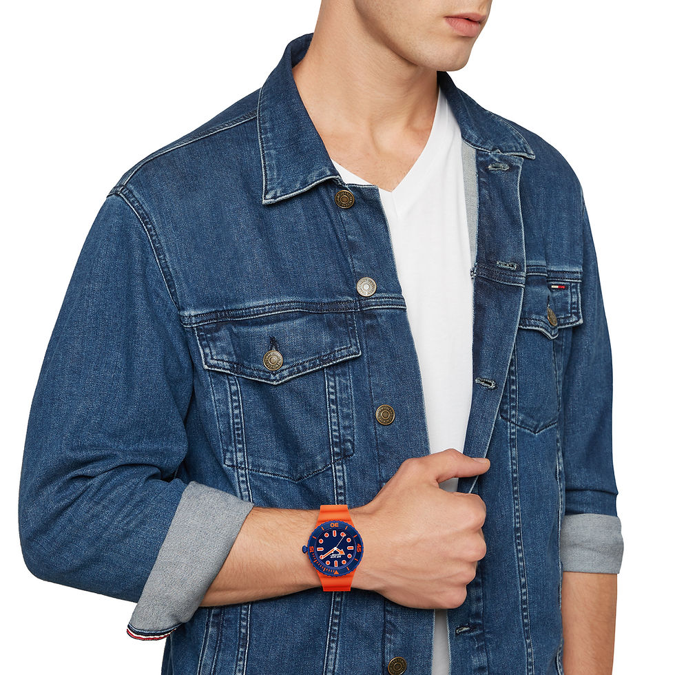 Miniatura: Orologio Hip Hop Master Orange/Blue HWU1234