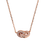 Miniatura: BRONZALLURE Collana con doppio pendente pavé cuore e maglia ovale WSBZ02280.WR