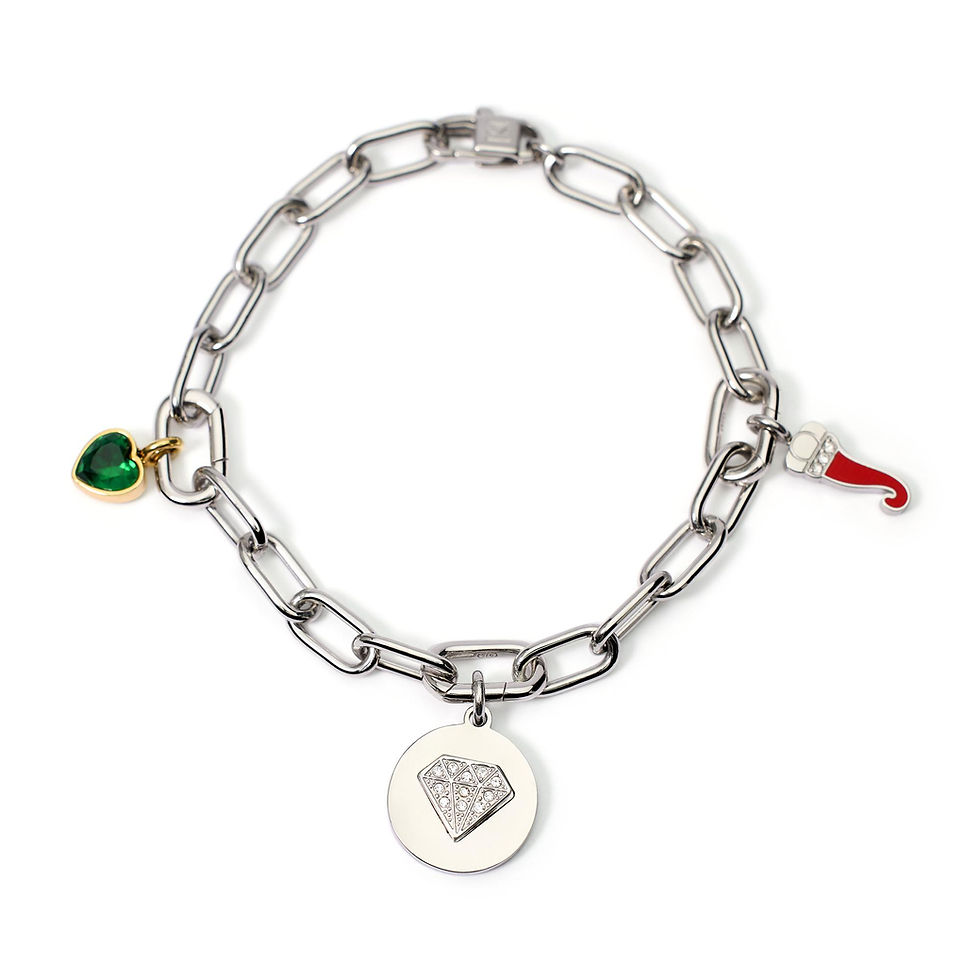 Miniatura: Kidult By You 732191 Bracciale Bon Ton in acciaio maglia larga 