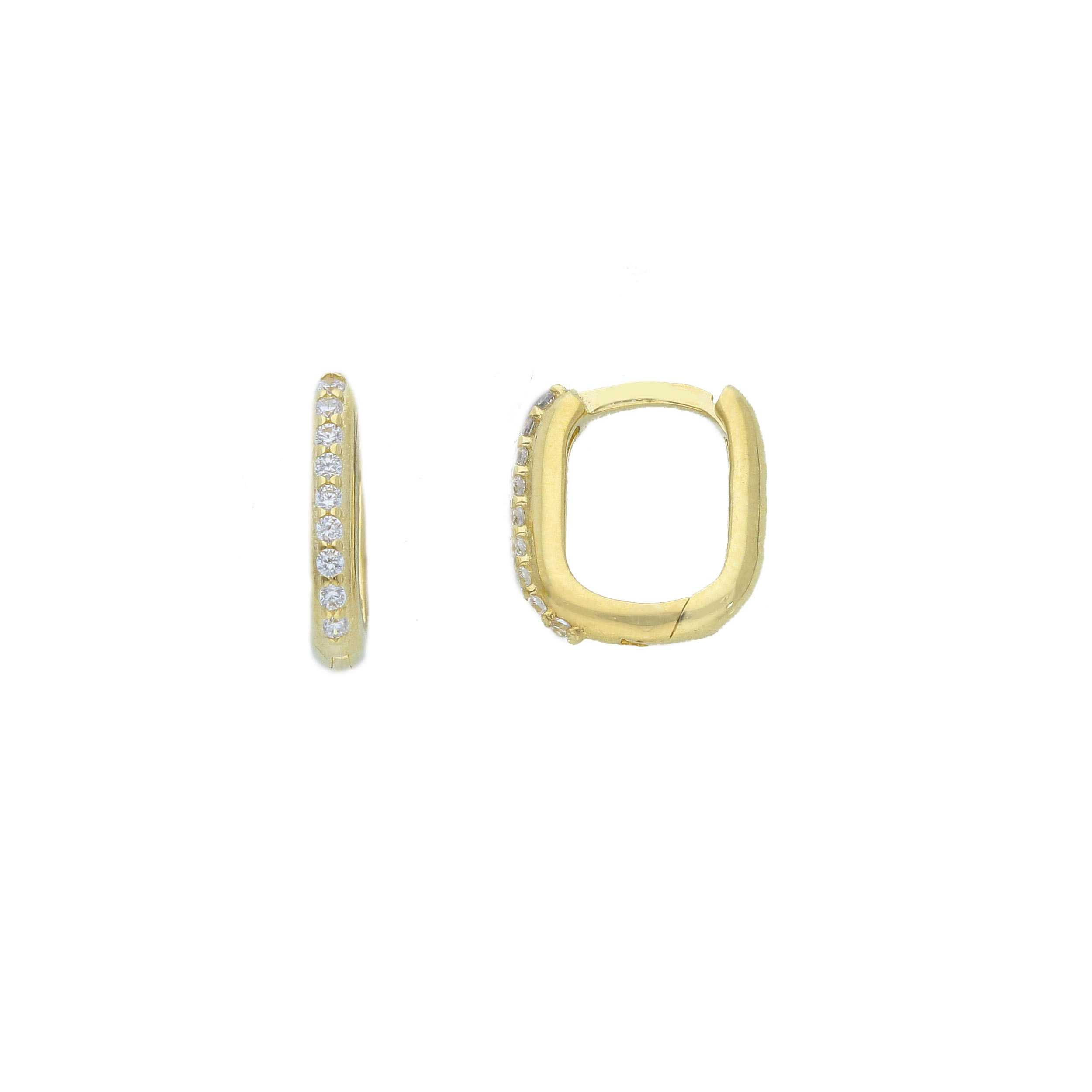 Raggi Orecchini Cerchio oro giallo e zirconi GW267430