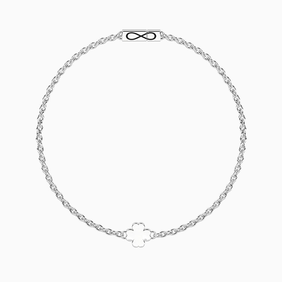 Thumbnail: Kidult 732316-17  Bracciale con quadrifoglio e chiusura non-reversibile