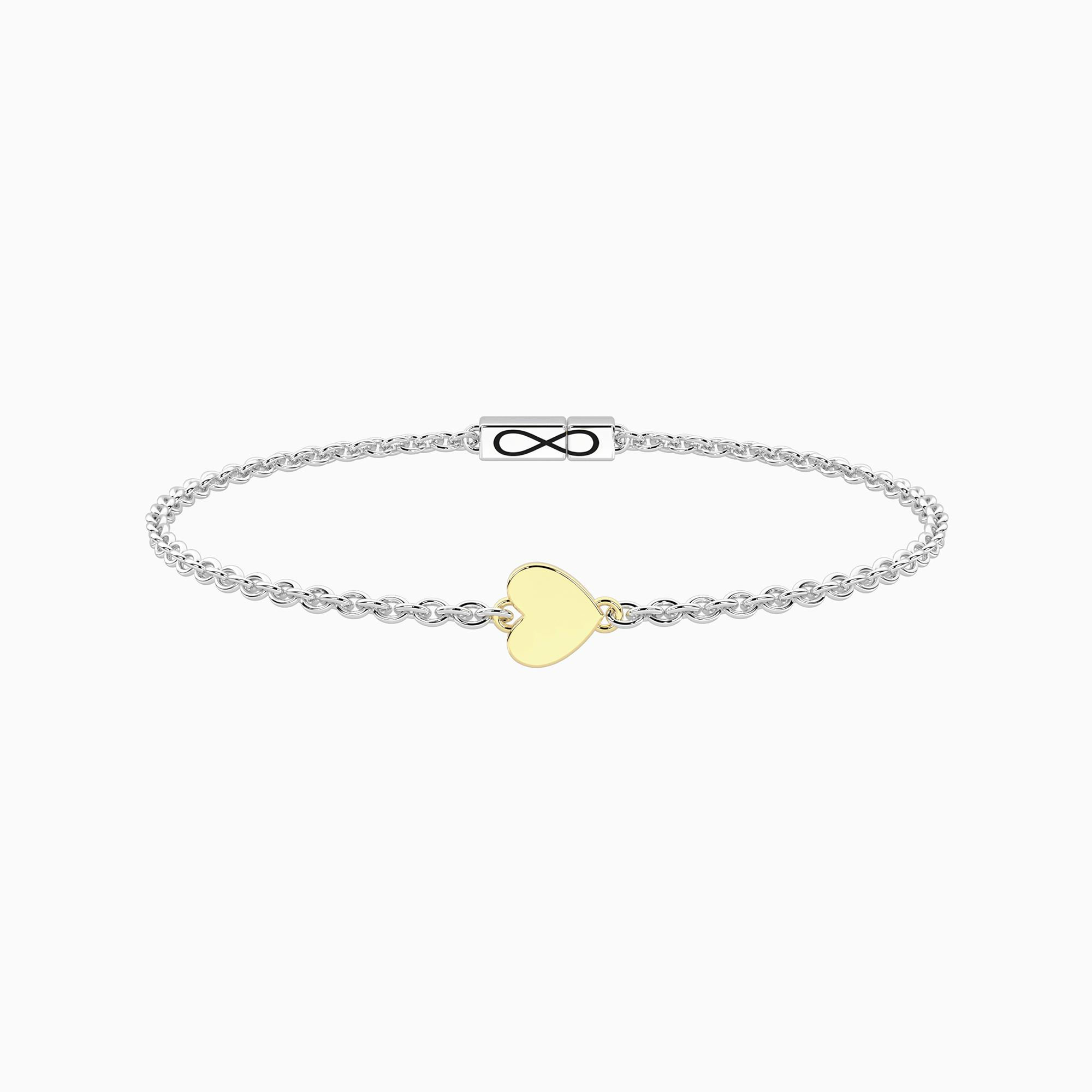 Kidult 732318-18  Bracciale con cuore in oro 9kt e chiusura no