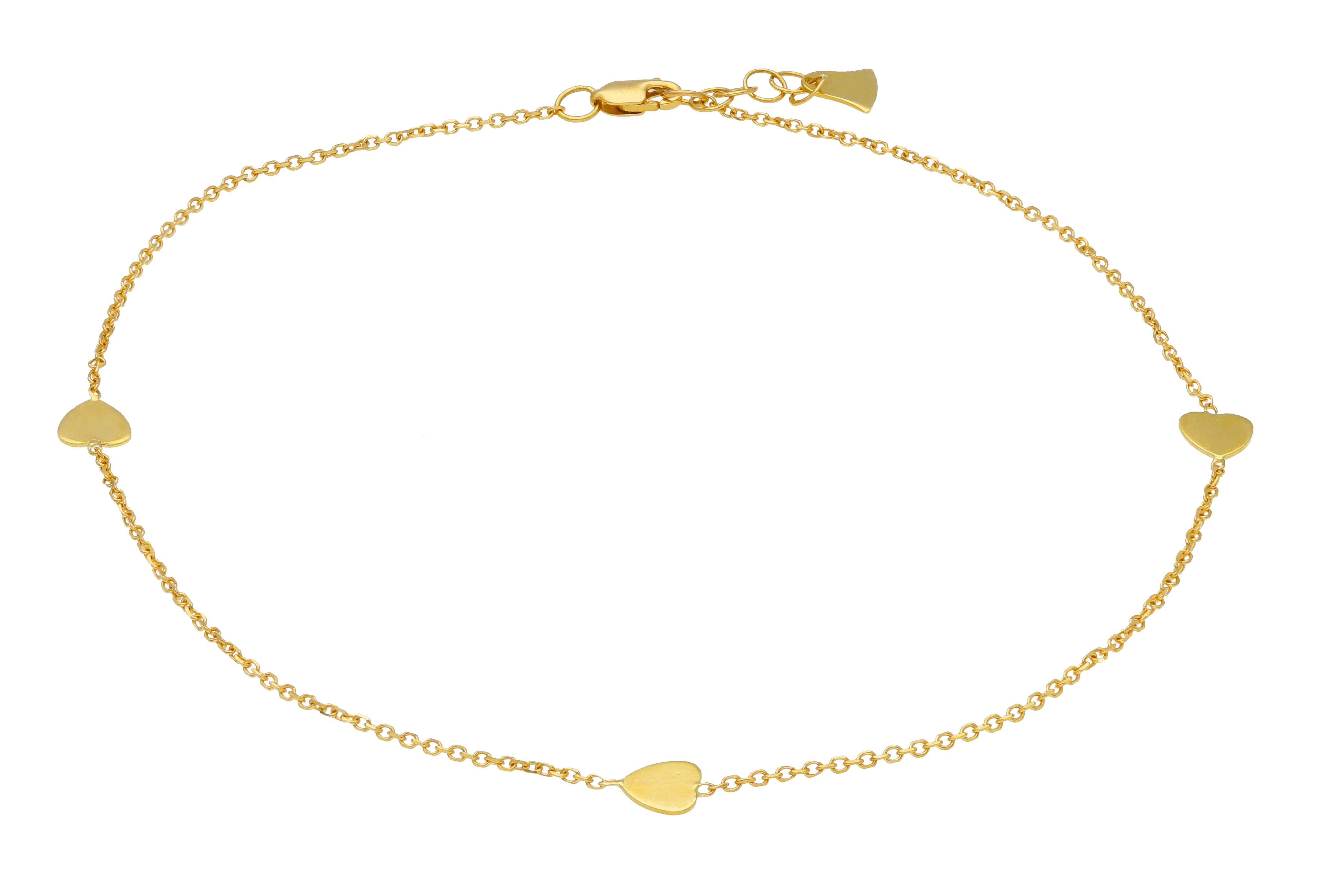 Raggi Cavigliera con cuori oro giallo GW221090