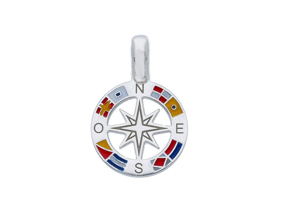 Raggi Ciondolo Rosa dei venti argento GW274795