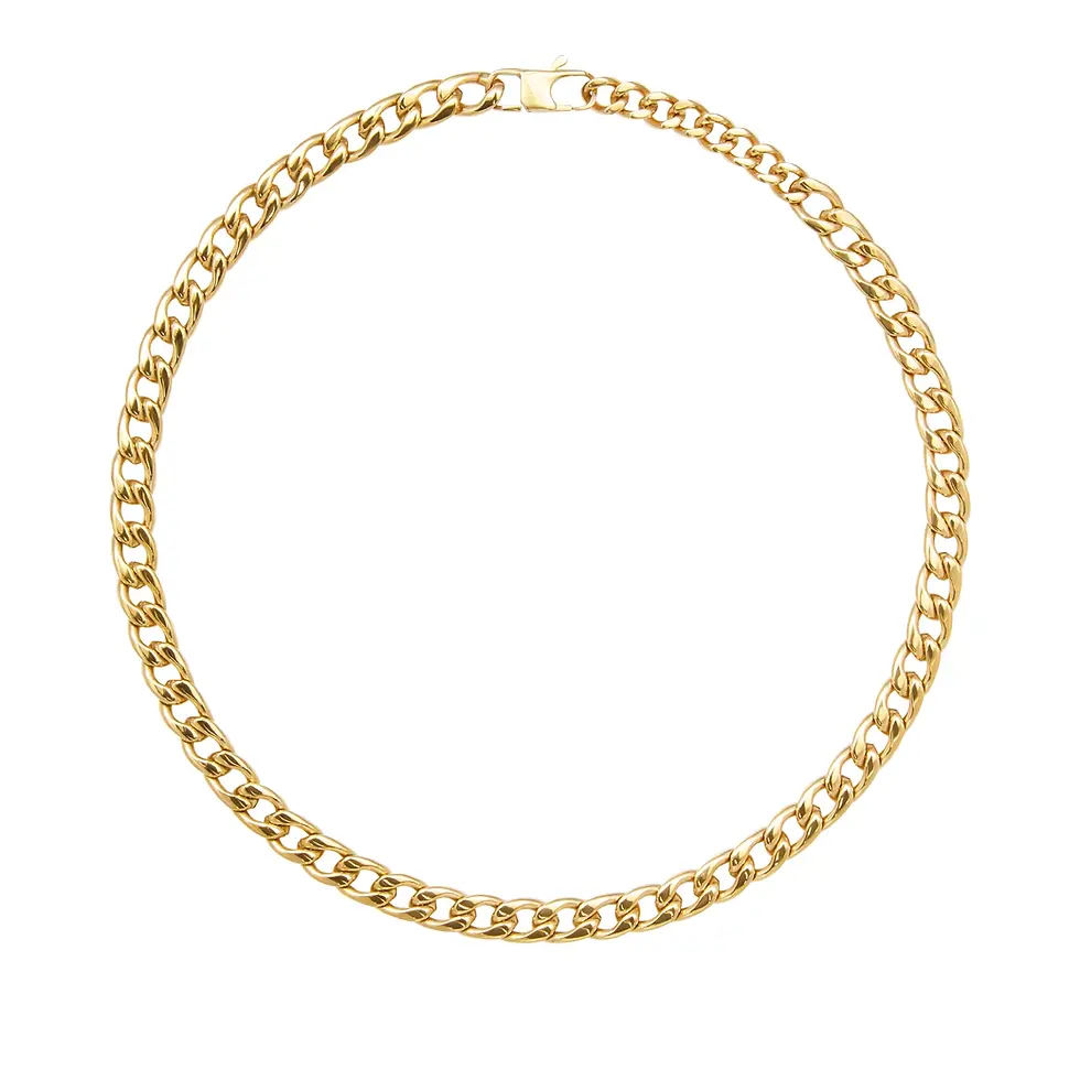 BREIL BLOCK CHAIN COLLANA IN ACCIAIO IP GOLD TJ3260