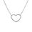 Miniatura: Raggi Girocollo con Cuore oro bianco GW221076