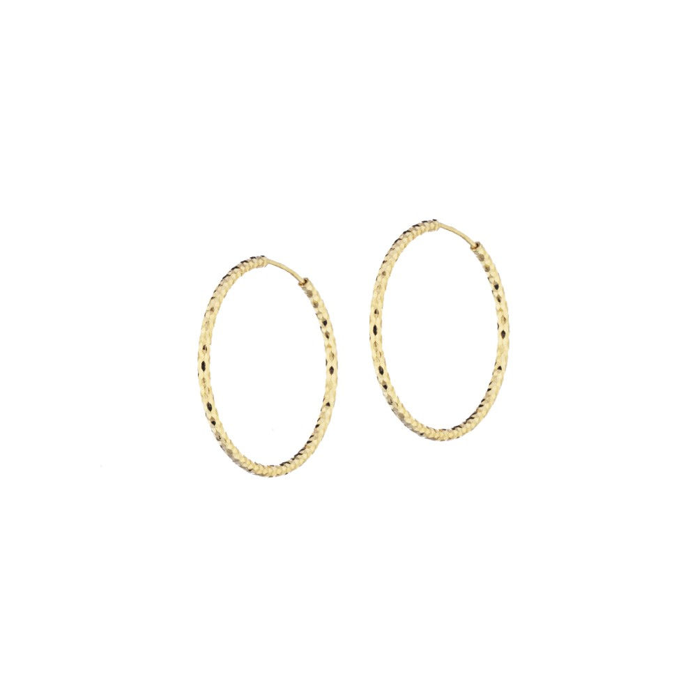 Marcello Pane Orecchini a cerchio argento dorato ORGO 007G