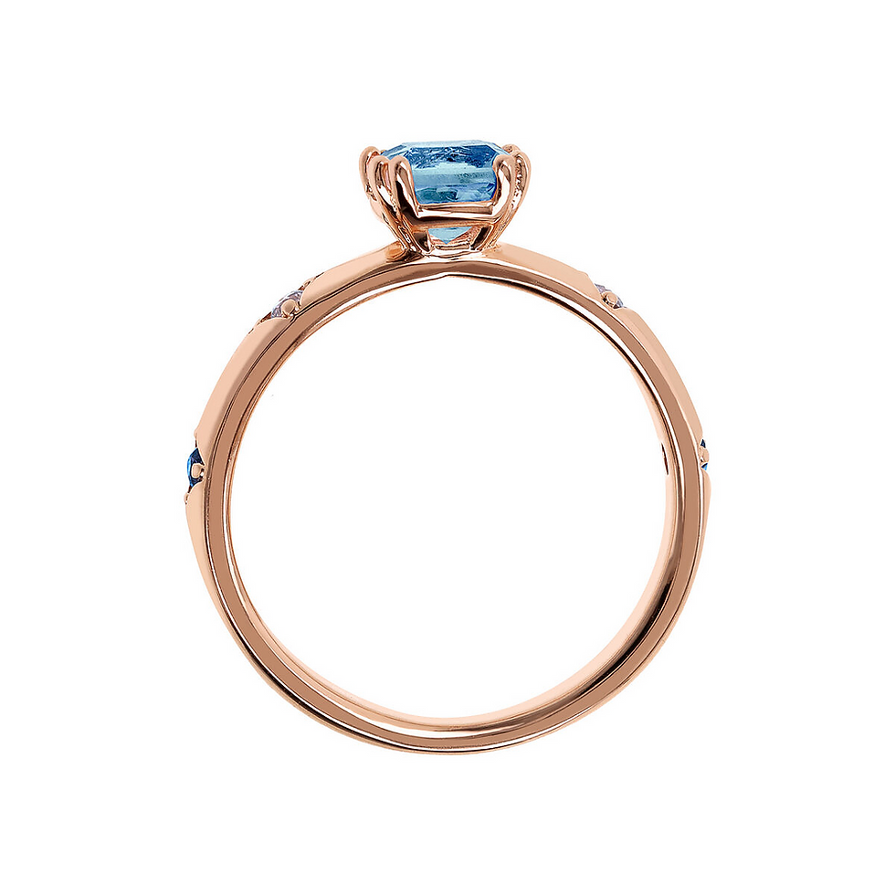Miniatura: BRONZALLURE Anello con etoile e prisma gem taglio a cuscino WSBZ02222.SP