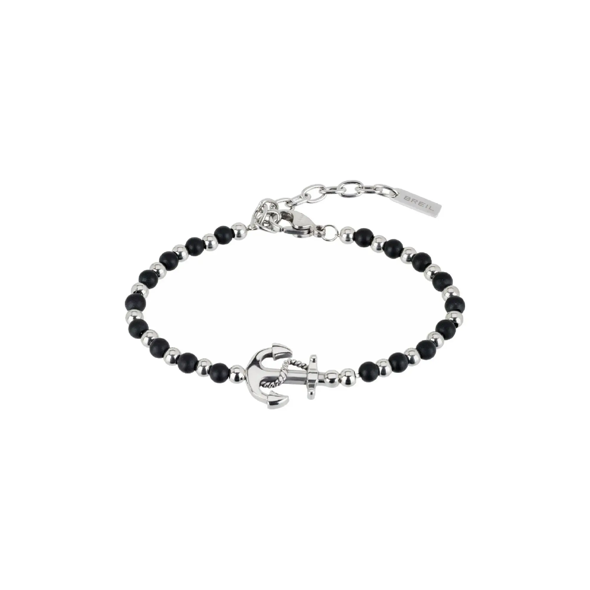 BREIL BLACK ONYX BRACCIALE IN ACCIAIO E ONICE NERA TJ2407