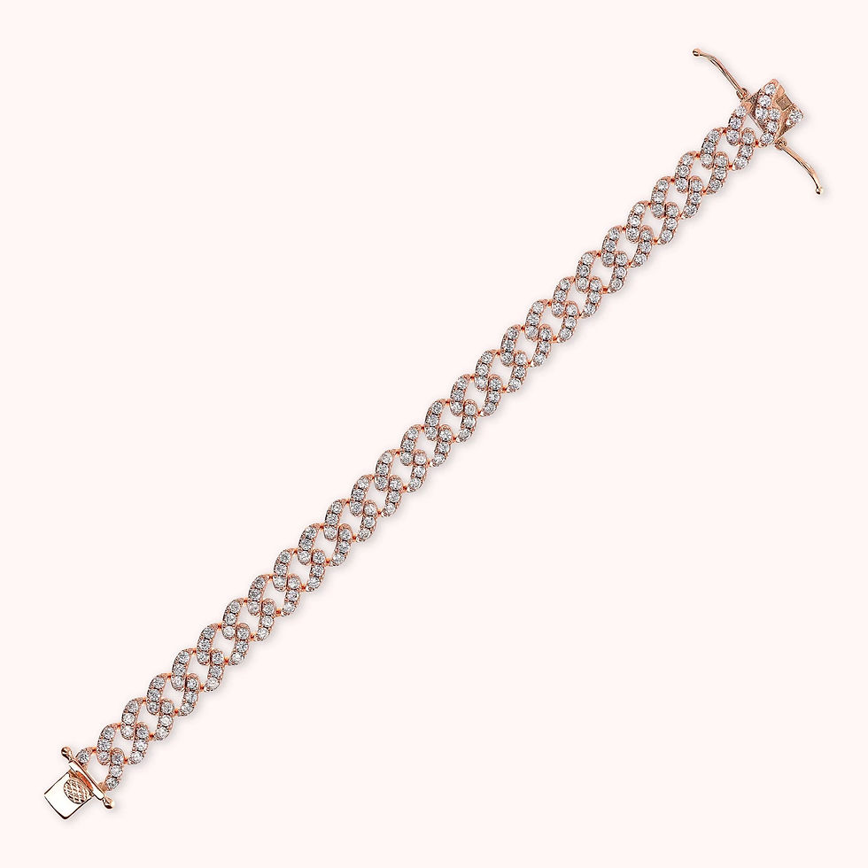 Miniatura: Bronzallure Bracciale Catena Grumetta con Pavé di Cubic Zirconia WSBZ02327.WHI-C