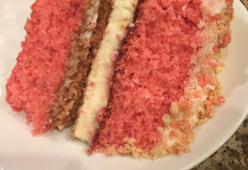 Strawberry Cheesecake Cake slice
