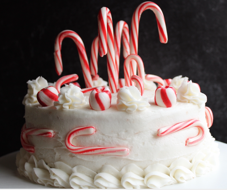 Holiday Candy Cane Cake
