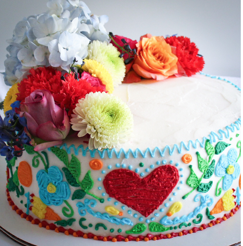 Mexican Embroidery Cake