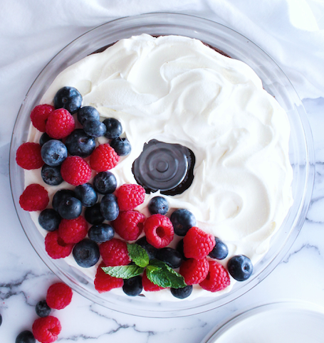 Chocolate Bundt w/fresh Berries