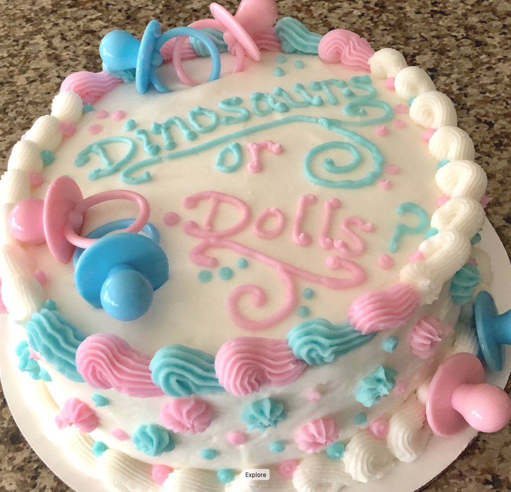 Gender Reveal Cake