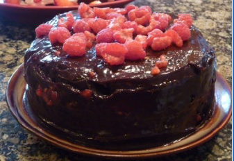 Chocolate raspberry cake