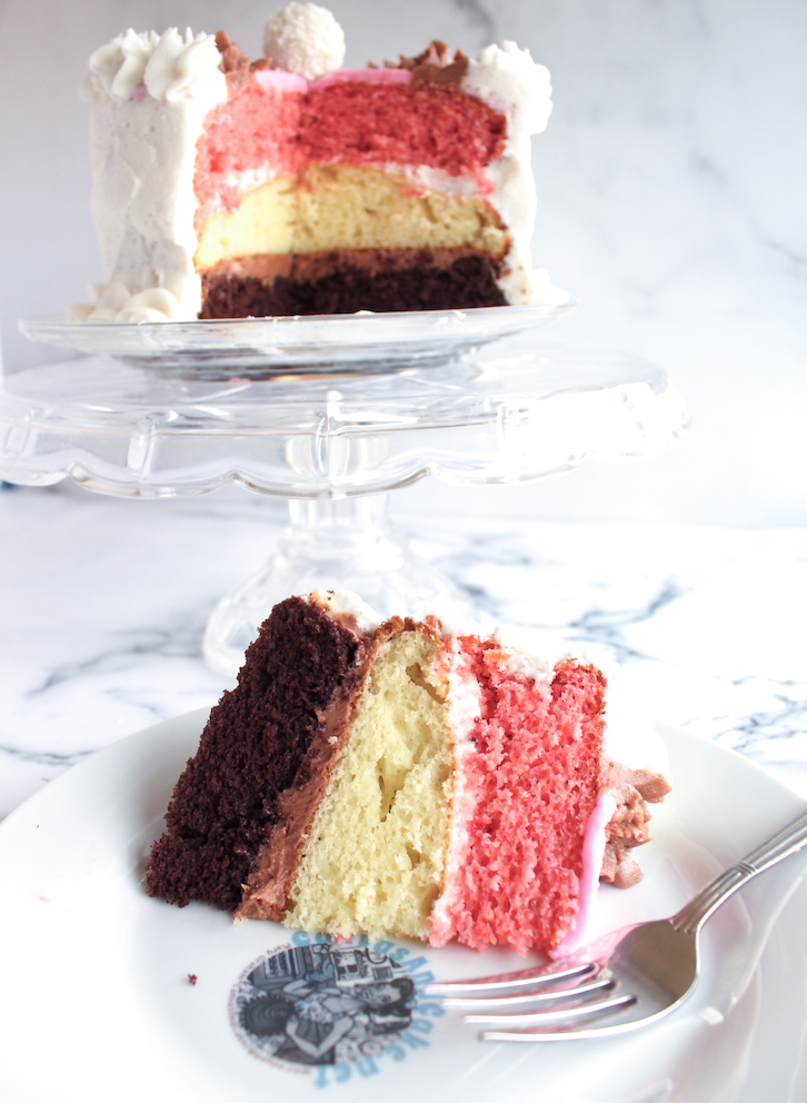 Neopolitan Cake Slice