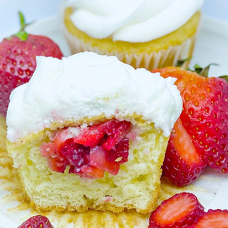 Strawberry Filled Cupcakes