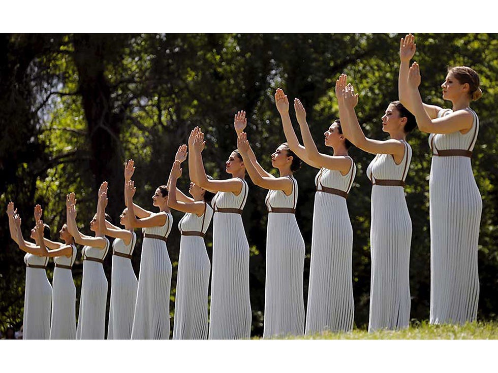 Olympic torch lighting ceremony in Los Angeles