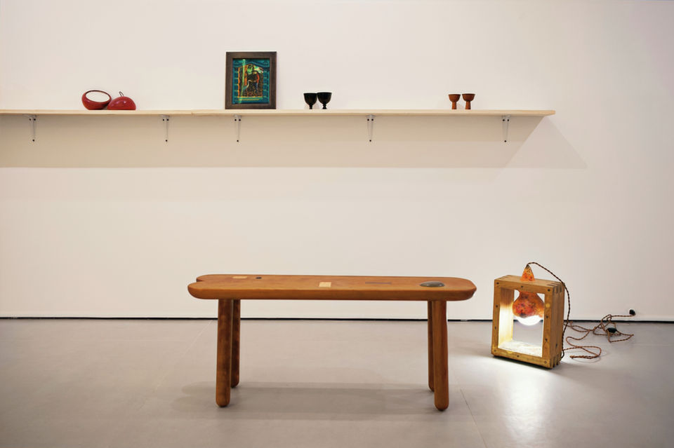 Exhibition view of Table for One at THE BLANC, curated by Leo Yuan, showing a series of intimate, solitary spaces created by participating artists and designers to encourage quiet self-reflection.